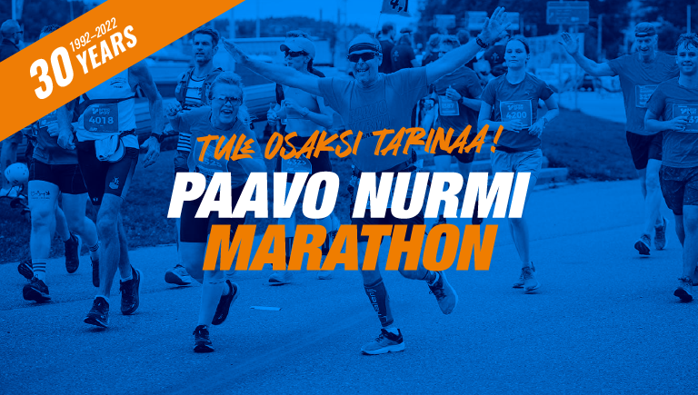 KMG Turku onnittelee 30-vuotiasta Paavo Nurmi Marathonia